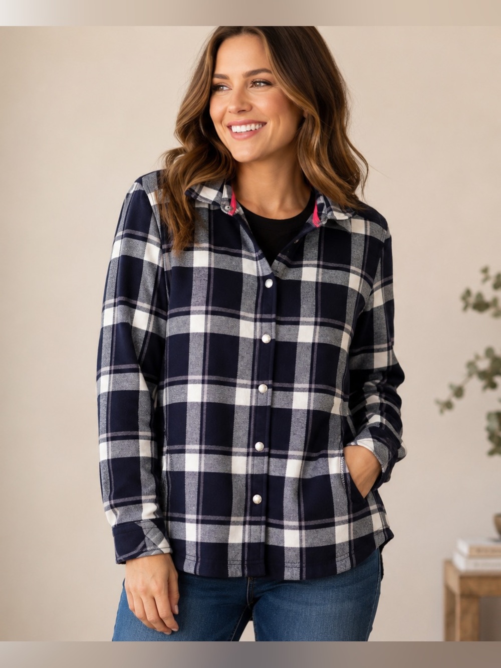 Orvis flannel shacket jacket fleece inside women’s size XL